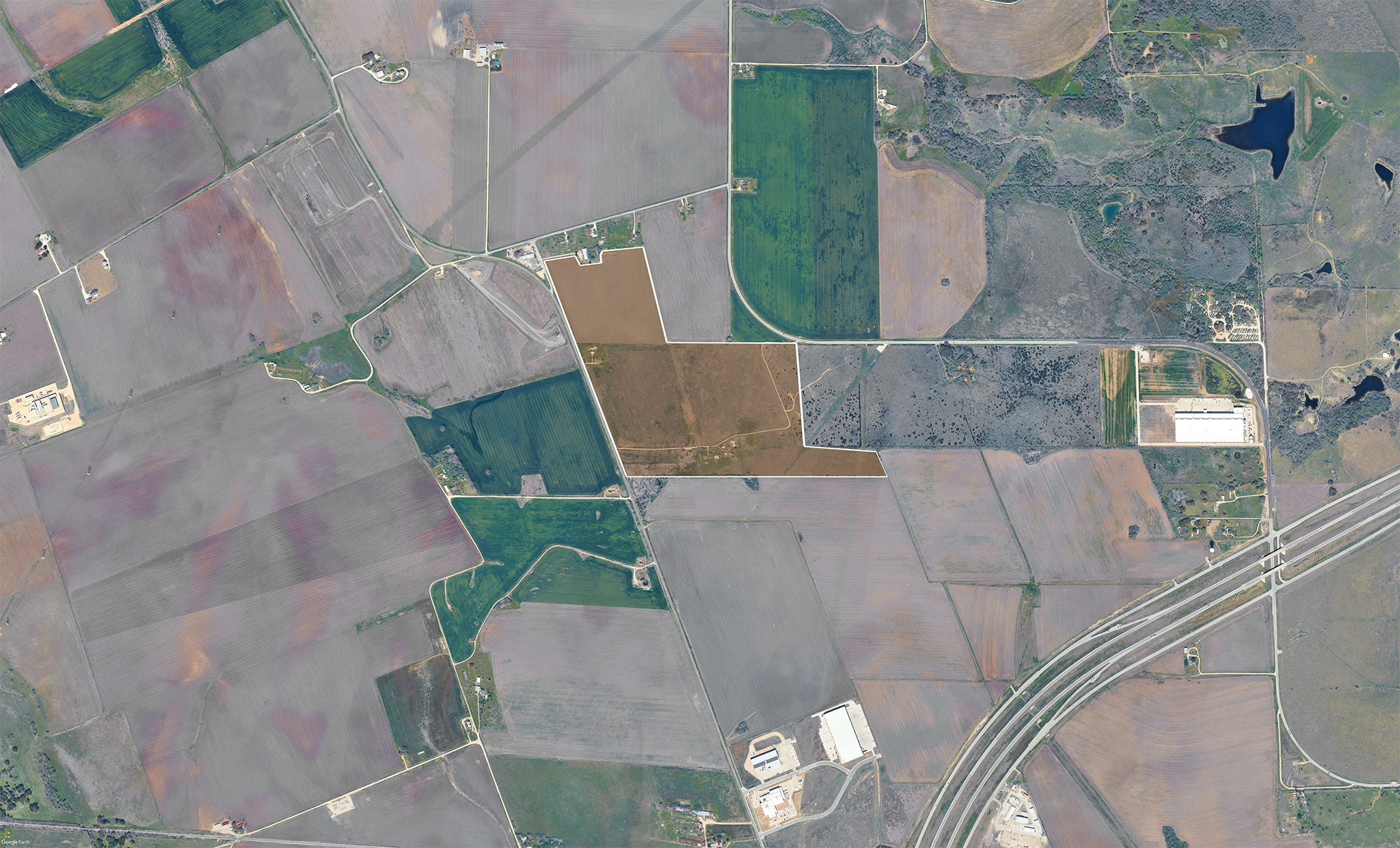 Aerial view of Lockhart, TX site